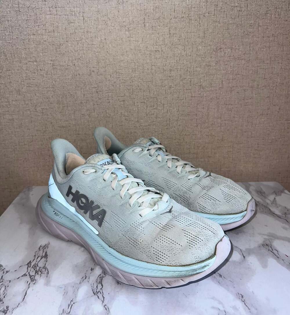 HOKA ONE ONE Women's Mach 4 Running Shoes in Blue Glass/Coastal Shade